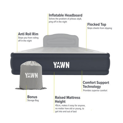 Yawn Air Bed Deluxe - King Air Bed + Fitted Sheet - 3