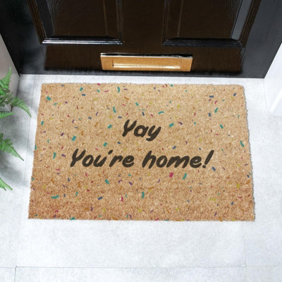 Yay You're Home Doormat (60 x 40cm)