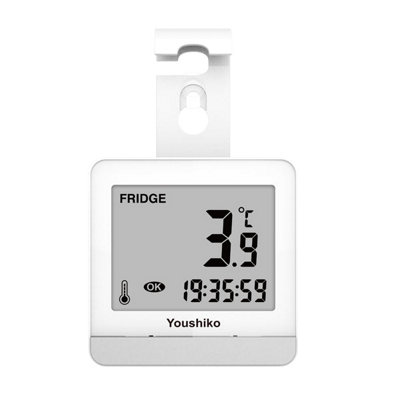 Freezer Thermometer, Refrigerator Thermometer With Hook Max Min -20 To 50  (-4 To 122 ) , Easy To Read Lcd Display Max/min Function - Perfect For Home