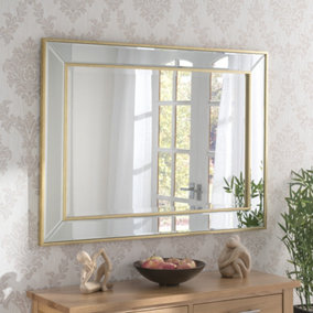 Yearn Angled Wall Mirror Brass 65x80cm