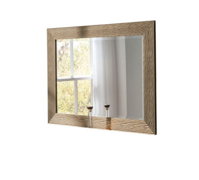 Yearn Bronze Wave Framed Mirror 104x76cm