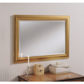 Yearn Classic Gold Framed Wall Mirror 117x91cm