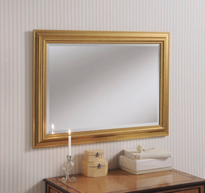 Yearn Classic Gold Framed Wall Mirror 91x66cm