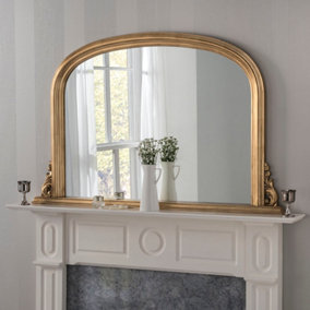 Yearn Classic Overmantle mirror Gold 122(w) x 77cm(h)