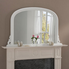Yearn Classic Overmantle mirror White 122(w) x 77cm(h)