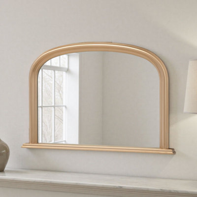 Yearn Contemporary Overmantle Mirror Gold 112(w)x77cm(h) DIY at B&Q