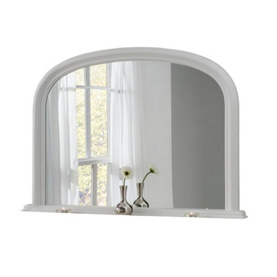 Yearn Contemporary Overmantle Mirror White 112(w)x77cm(h)