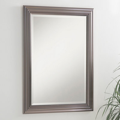 Yearn Dark Chrome Wall Mirror 102x74cm