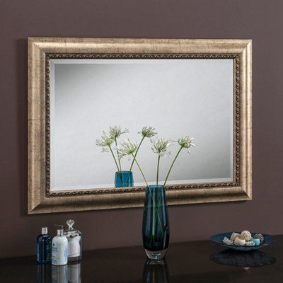 Yearn Decorative Champagne Framed Mirror 104x76cm