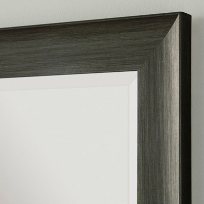 Yearn Grey Scooped Rectangular Framed Mirror 129x76cm