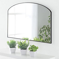 Yearn Minimal arched mirror Black 71(w) x 49cm(h)