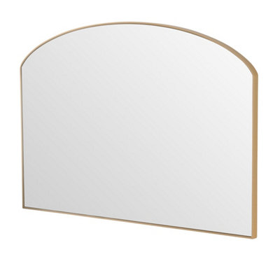 Yearn Minimal arched mirror Gold 71(w) x 49cm(h)