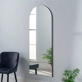 Yearn Minimal large Floor Arch Mirror Black 150x60cm