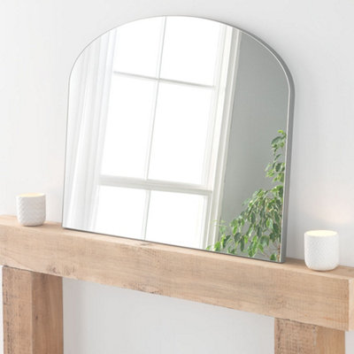 Yearn Minimal Plain Mantle Mirror Silver 91(w) x 69cm(h)