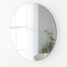 Yearn minimal Round Wall Mirror Silver 50cm