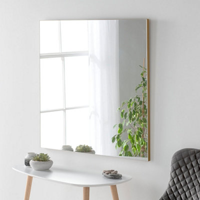 Yearn Minimal Wall mirror Gold 80x80cm