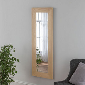 Yearn Oak Effect Framed Wall Mirror 132x48cm