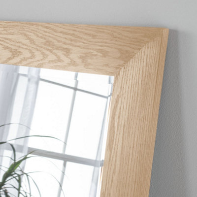 Yearn Oak Effect Framed Wall Mirror 69x94cm