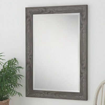 Yearn rustic Grey Wash Rectangular Mirror 91x66cm