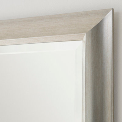 Yearn Scooped framed mirror Silver 124x41cm