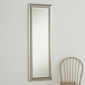Yearn Scooped framed mirror Silver 125x41.5cm