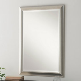 Yearn Scooped framed mirror Silver 72x57cm