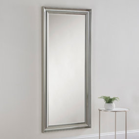 Yearn Scooped Silvery Champagne Full Length Mirror 170x79cm
