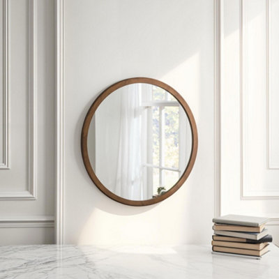 Yearn Simple Round Wall Mirror Bronze 70cm