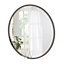 Yearn Simple Round Wall Mirror Grey 50cm