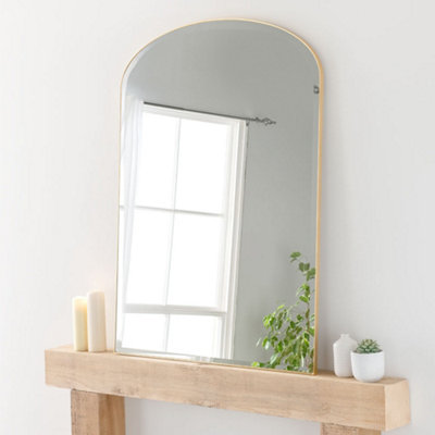 Yearn Simplicity Mantle Mirror Bevelled 92(w) x 121cm(h) Gold