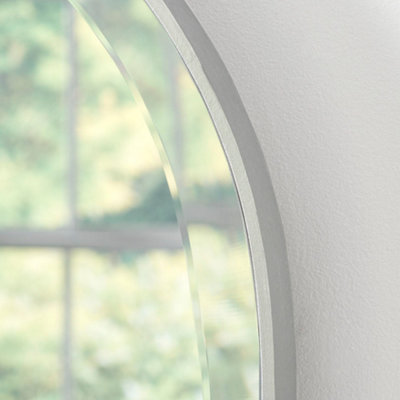 Yearn Simplicity Mantle Mirror Bevelled 92(w) x 121cm(h) Silver