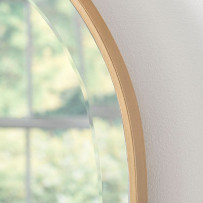 Yearn Simplicity Mantle Mirror Bevelled Gold 92(w) x 71cm(h)