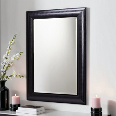 Yearn Textured Black Framed Wall Mirror 102.5x74.5cm