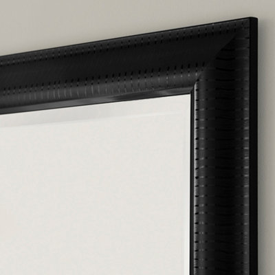 Yearn Textured Black Framed Wall Mirror 102.5x74.5cm