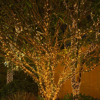 Yellow 22 Meters 200 Lights LED Solar Patio Decoration Holiday Party Lights