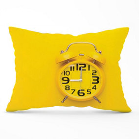 Yellow Alarm Clock Cushions 33cm x 48cm