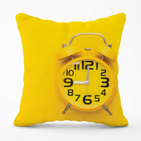 Yellow Alarm Clock Cushions 60cm x 60cm