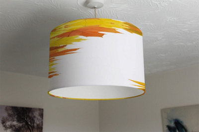 Yellow Autumn Border (Ceiling & Lamp Shade) / 25cm x 22cm / Ceiling Shade