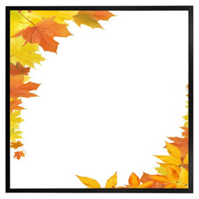 Yellow autumn border (Picutre Frame) / 12x12" / Grey
