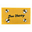 Yellow Bee Happy Doormat (70 x 40cm)