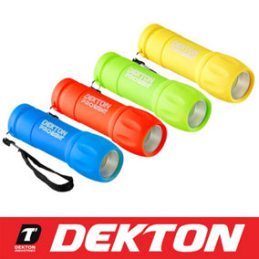 Yellow Dekton Pro Light XF100 Trail Flash Light High intensity LED Weatherproof Torch