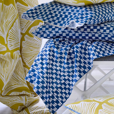 Yellow Feather Palm Duvet Cover Set