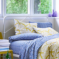 Yellow Feather Palm Duvet Cover Set