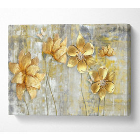 Yellow Flowers Beauty Canvas Print Wall Art - Medium 20 x 32 Inches