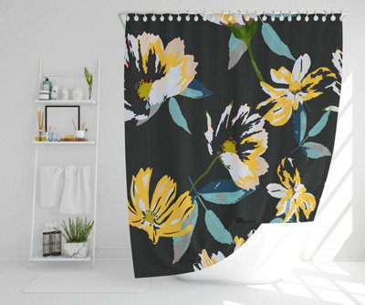 Yellow Flowers on Green (Shower Curtain) / Default Title Price Comparisons | Compare The Build