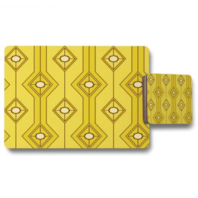 Yellow Geometric (Placemat & Coaster Set) / Default Title