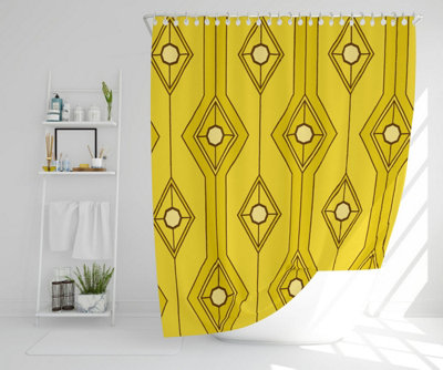 Yellow Geometric (Shower Curtain) / Default Title Price Comparisons | Compare The Build