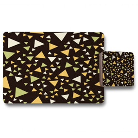Yellow Green Triangles (Placemat & Coaster Set) / Default Title
