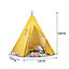 Yellow Indoor Portable Indian Teepee Play Tent