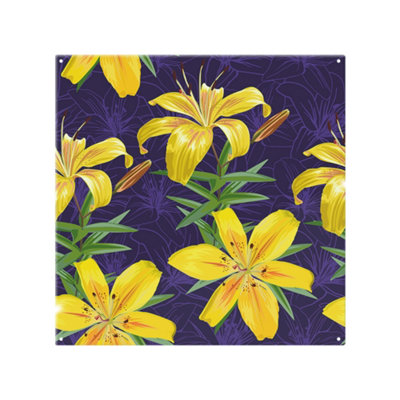 Yellow Lily Flowers Splash Back designer style